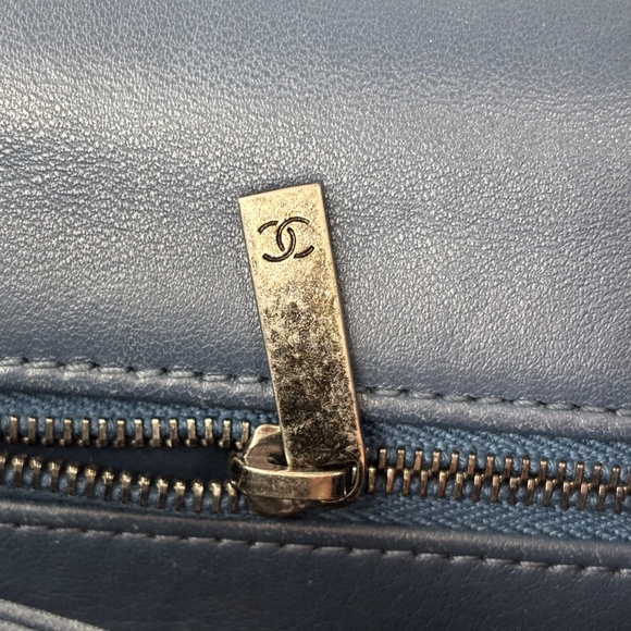 Chanel Blue Mini Python Coco Handle Bag - Picture 12 of 16